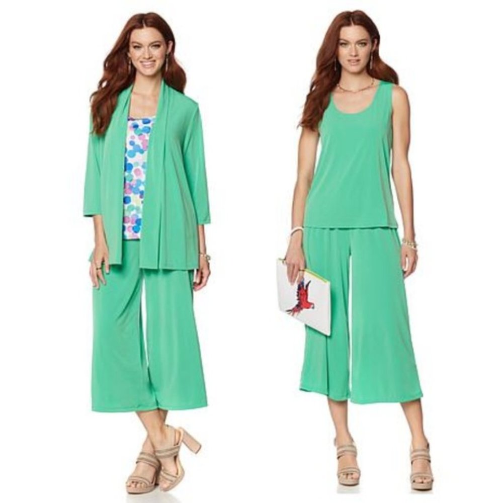 NEW Slinky Brand 4-piece set - jacket, two tanks, and cropped pants